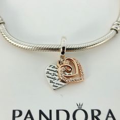 Pandora Rose Gold Plated Entwined Hearts Double Dangle Charm # 781062C01 New and never used ALE / R on it Sterling Silver and rose gold plated Pictures taken from actual item Comes with Official Pandora cartoon box PAYMENT: We accept credit cards, debit cards, and e-checks through Etsy payment system. Payment is due within 3 days, but immediate payment is greatly appreciated. SHIPPING: Item available now ready to go I can ship out as soon as possible mostly same day I do combine when you done pl Pink And Gold Pandora Bracelet, Pandora Bangle Bracelet Rose Gold, Rose Gold Charms For Valentine's Day, Pandora Charm Bracelet Rose Gold, Pandora Charms Rose Gold, Entwined Hearts, Luxury Rose Gold Plated Charm Bracelet, Pandora Rose Gold, Pandora Rose