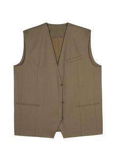 Vest / JNBY Relaxed Mid-length Blazer Vest – JNBYPLUS Slim Fit Brown Outerwear For Work, Brown Slim Fit Outerwear For Work, Fitted Solid Suits For Fall, Solid Fitted Suits For Fall, Slim Fit Beige Outerwear For Work, Beige Slim Fit Outerwear For Work, Fitted Brown Outerwear With Hidden Button Closure, Winter Workwear Slim Fit Vest, Fitted Solid Wool Suit