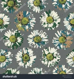 Camomile Flowers Seamless Pattern Seamless Pattern庫存向量圖（免版稅）2038153172 | Shutterstock