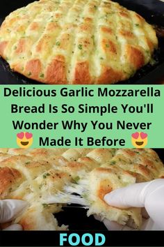 someone is about to make a delicious garlic mozzarella bread recipe for dinner tonight