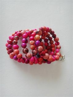 Irma Guzman Eco Jewelry - Gaia bracelet, Radiant Orchid Eco Jewelry, Red Peppercorn, Bracelet, Purple, Red, Color