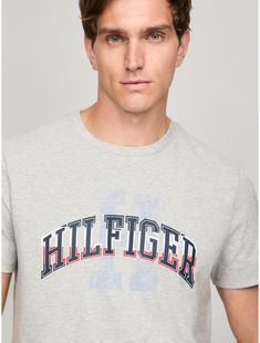 Tommy Hilfiger men's T-shirt. Made from lightweight cotton jersey, known for its breathability and stretch, our comfortable crewneck tee is cut in an easy fit and finished with our Hilfiger graphic.  Material: Body Length From High Point Of Shoulder: 28.5".. Graphic Material, Summer 2025, Tommy Hilfiger Man, High Point, Graphic T Shirt, Tommy Hilfiger, Men's T Shirt, Crew Neck, Mens Tshirts