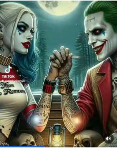 Harley Quinn And Joker, Dynamic Wallpaper, Funny Artwork, Iphone Dynamic Wallpaper, Character Pictures