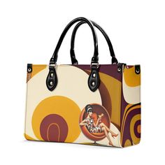 Take a trip back to the 60s with this Mid Mod Retro Gal handbag! With funky and trendy style, this shoulder bag will add a touch of whimsy to any outfit. Perfect for those who don't take themselves too seriously. Groovy, baby! (Only 25 words, but totally boss!) Upgrade your style with this New Version Luxury Women PU Leather Handbag. Crafted from premium PU leather, this handbag features a smooth zipper and sturdy top handles for comfortable carrying. Available in three sizes, it offers versatil Back To The 60s, Mid Century Modern Curtains, Modern Duvet, Modern Kitchen Accessories, Retro Phone Case, Modern Blankets, Mod 60s, Retro Phone, 60s Retro