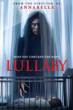 a movie poster for the film lullaby with a baby in a crib