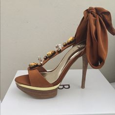 Never Worn. Wraps Around Legs. Elegant Brown Sandals For Day Out, Wrap Around, Women's Shoes Sandals, Shoes Sandals, Womens Sizes, Women Shoes, Brand New, Sandals, Heels