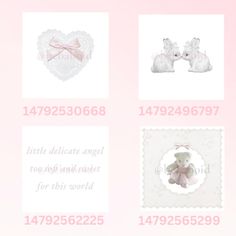 aesthetic poster decals, pink, white, aesthetic, coquette, bloxburgbuild, bloxburgdesign, bloxburgroleplay, bows, plushies, angel, signs, decals, bear, cute, bunnies, lace, bear White Aesthetic Coquette, Decal Codes For Berry Ave, Pink White Aesthetic, Aesthetic Decals, Rh Decals, Pink Coquette Aesthetic, Poster Decals, Royale High Journal Ideas