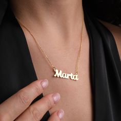 🌟 Elevate your style with our exquisite 14K Solid Gold Name Necklace! 🌟 Customized to perfection, this stunning piece of jewelry is more than just an accessory--it's a timeless expression of your individuality and love. Crafted with care from high-quality 14K solid gold, this necklace promises enduring beauty and elegance. 🎁 Celebrate cherished moments and the special people in your life with a personalized touch. Whether it's a tribute to your own name or a meaningful gift for a loved one, o Customized Classic 14k Gold Jewelry, Classic Name Jewelry For Mother's Day, Customized Necklaces For Mother's Day Formal, Customized Necklaces For Mother's Day And Formal Occasions, Customized Necklaces For Mother's Day Formal Occasions, Classic Name Necklace For Mother's Day Formal Occasions, Custom Name Necklace For Mother's Day Formal Occasion, Custom Name Necklace For Mother's Day Formal Event, Customized Nameplate Jewelry For Formal Occasions