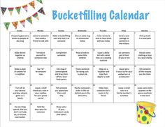 a bucket filled with lots of things to do for the kids's birthday party