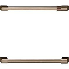 two metal handles on a white background