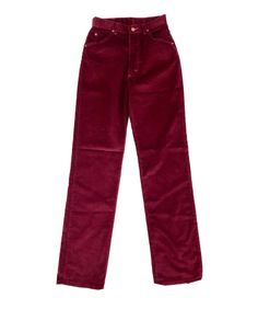 "Excellent condition vintage\" Measurements 26\" waist measured flat 35\" length inseam" 80s Pants Women, Retro Red Bottoms For Fall, Red Vintage Bottoms For Fall, Retro Full-length Red Pants, Vintage Red Pants For Fall, Retro Red Full Length Pants, Red Retro Full-length Pants, Red Full Length Retro Pants, High Waist Burgundy Cotton Pants