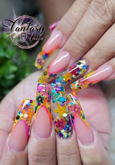 Rockabilly Nails, Type Of Nails, Short Coffin Nails Designs, Nail Bling, Encapsulated Nails, Fantasy Nails, Gel Nails Diy