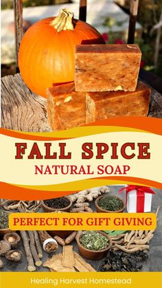 fall spice natural soap is perfect for gift giving