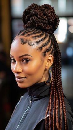 Stylish Cornrows, Inverted Braid, Half Up Half Down Braid, Pixie Braids, Braided Top Knots, Hairstyles For Black Hair, Cornrows Styles, Braided Half Up, Try On Hairstyles