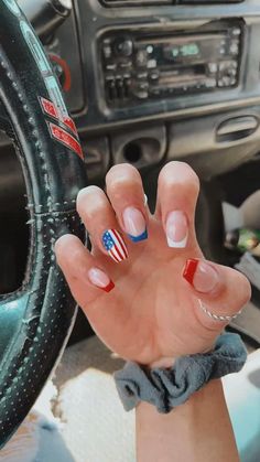 Western Style Nails, 4th Of July Nail Art, Country Acrylic Nails, Rodeo Nails, Cowboy Nails, Usa Nails, Western Nails, Cow Nails