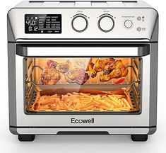 an electric oven with food cooking in it