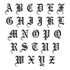 Old English Alphabet A-Z - 10 Free PDF Printables | Printablee Font fonts #font Old English Font Tattoo, Old English Tattoo, Font Tato, Old English Alphabet, Tattoo Fonts Alphabet, Calligraphy Fonts Alphabet, English Alphabet Letters, Old English Letters, English Calligraphy