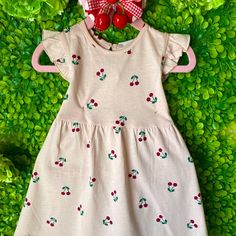 Trending Pink Cherry Dress With Hand Made Head Band That Match. Size 9-12 Months. Hurry Last One. Cherry Dress, Pink Cherry, Dresses Pink, Head Band, H M Dresses, Hm Dress, Last One, Kids' Dresses, Pink Dress