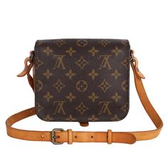 Authentic, pre-owned Louis Vuitton monogram canvas Cartouchiere Pm cross-body bag. Features monogram-coated canvas with gold-tone hardware and leather trim, front flap, and buckle closure. Add your iPhone 12, wallet, keys, and cosmetics to this great bag! Strap drop: 24" adjustable Authenticity date code: 884SL Made in France. 1984 Monogram Canvas Satchel Flap Bag With Gold-tone Hardware, Monogram Canvas Shoulder Bag With Gold-tone Hardware, Designer Monogram Canvas Flap Bag For Travel, Monogram Canvas Flap Bag With Gold-tone Hardware, Everyday Monogram Canvas Flap Bag With Gold-tone Hardware, Rectangular Monogram Canvas Flap Bag For Everyday Use, Formal Monogram Canvas Shoulder Flap Bag, Everyday Rectangular Monogram Canvas Flap Bag, Designer Monogram Canvas Flap Bag With Detachable Strap