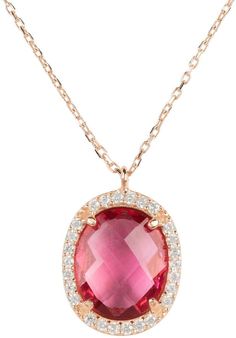 Latelita Beatrice Necklace Rose Gold Pink Tourmaline Luxury Oval Cubic Zirconia Necklaces, Luxury Oval Rose Cut Diamond Necklaces, Luxury Oval Necklace With Rose Cut Diamonds, Pink Oval Cubic Zirconia Necklace, Pink Oval Cubic Zirconia Necklaces, Pink Oval Pendant Jewelry For Formal Occasions, Pink Oval Pendant For Formal Occasions, Luxury Oval Necklaces With Stones, Fine Jewelry Oval Necklaces With Rose Cut Diamonds