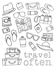 a black and white image with the words travel often