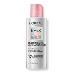 L'oreal Everpure Sulfate Free Glossing Lamination Mask For Lasting Shine Hair Gloss Loreal, Loreal Hair Mask, Smoothing Hair, Hair Gloss, Moisturizing Conditioner, Hair Shine, Color Treated Hair, Hair Fibers, Sulfate Free