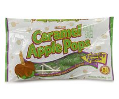 a bag of caramel apple pops candy