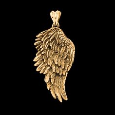 This 14k Yellow Gold Angel Wing Pendant is the perfect addition to your jewelry collection. Its timeless design is crafted from 14k yellow gold for luxury and durability. The angel wing symbol brings an uplifting and peaceful presence to your look. 14k Yellow GoldPendant: 45 x 20 mmPlease note: Pendant only; chain sold separately Processing time Made to order. Processing time is 4-6 weeks. Gold Angel Wings, Angel Wing Pendant, Gold Angel, Round Box, The Angel, Yellow Gold Pendants, Box Chain, Angel Wings, Gold Pendant