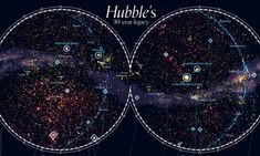 hubble's map of the sky with all its stars and planets in it