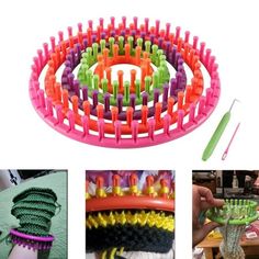 several different types of hair brushes and combs are shown in this collage photo