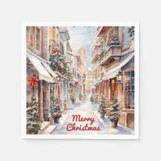 a christmas card with the words merry christmas on it