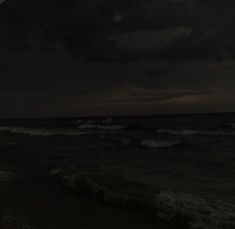 dark clouds over the ocean at night time