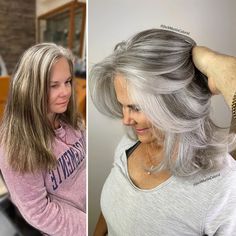 Hairdresser Refuses To Color White Strands And Creates Gray Queens (New Pics) Silver Toner, Redken Shades, Natural Gray Hair