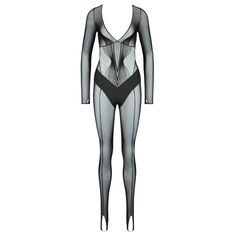 Catsuit AUBADE Cindy Bruna X Aubade Sumptuous Waves Elegant Unitard For Night Out, Elegant Bodysuit With Boning For Night Out, Simone Perele, Agent Provocateur, Catsuit, Tights, Lingerie, Jumpsuit, Long Sleeve