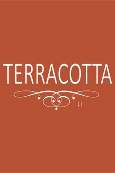 the terracotta logo is shown on an orange background with white letters and swirls