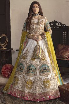 Buy Indian White Raw Silk Lehenga Choli Bridal Dress in Premium Quality Detailed Indian Bridal Wear paired with Heavy Dupatta. Customizable. Fast Shipping Raw Silk Lehenga, Pakistani Fancy Dresses, Indian Bridal Wear, Silk Lehenga, Lehenga Designs, Fabric Stores Online, Bridal Lehenga, Bridal Outfits, Pakistani Fashion