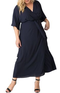 Standards & Practices Short Sleeve Wrap Maxi Dress | Nordstrom Spring Party Dresses, Transitional Fashion, Modern Womens Fashion, Kimono Wrap, Wrap Maxi Dress, Plus Size Maxi, Maxi Dress Navy, Midi Cocktail Dress, Plus Size Maxi Dresses