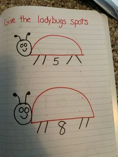 a child's drawing of a ladybug