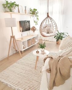 the living room is clean and ready for guests to use it as a focal point