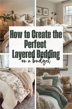 Learn how to layer your bedding to create a cozy, designer-inspired look. These easy tips will elevate your bedroom style without breaking the bank. How To Create Layered Bedding, Comforter Sets King Size, Bedding How To Layer, Two Blankets One Bed, How To Decorate King Bed With Pillows, How To Style Master Bed, Bedding Pattern Mixing, Comfy Bed Set, How To Dress King Size Bed