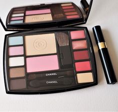 Welcome to my auction. Please read the entire description and agree to the terms before placing bids. Thank you!               CHANEL Travel Makeup Palette ALTITUDE- Makeup Essentials with Travel Mascara ~Complete Travel Makeup Palette (Face, Eyes, Lips) with Mascara in a Velvel Pouch, 4 Professional Applicators~        -Full size (15 g + 1.5 g/0.53 oz + 0.05 oz) -Brand new with box -This is limited edition from 2012 -This travel makeup palette contains face powder, blush, concealer, eyeshadows, Travel Makeup Palette, Makeup Vanity Storage, Makeup Shades, Creme Lipstick, Gold Makeup, Powder Blush, Makeup Application, Travel Beauty, Eyes Lips