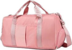 BagForLove - Premium Outdoor Sports Travel Bag with Spacious Compartments and Waterproof Design Pink Nylon Gym Bag For Outdoor, Functional Gym Bag For Outdoor, Sporty Gym Travel Bag With Zipper Pocket, Functional Gym Bag For Outdoor Activities, Pink Nylon Duffle Bag For Gym, Sporty Travel Bag With Zipper Pocket For Gym, Functional Duffle Bag For Outdoor Activities, Sporty Pink Shoulder Bag For Outdoor, Pink Functional Duffle Bag For Outdoor