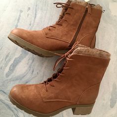 Women’s Lace Up Combat Boots, Cognac, By Universal Thread. Size 11. Heel Is 2”. Nwt. #Combatboots #Boots #Ankleboots #Brownboots #Womensboots Brown Combat Boots For Winter, Grunge Boots, Brown Combat Boots, Black Moto Boots, Leather Motorcycle Boots, Boots Cognac, Lug Boots, Rugged Boots, Michael Kors Boots