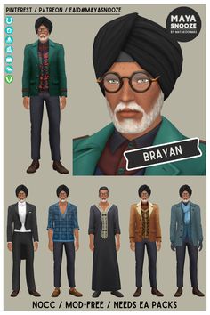 an image of some people in different outfits and hair styles for the game avatars