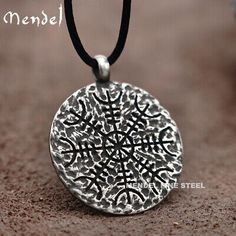 MENDEL Mens Norse Nordic Viking Helm Of Awe Vegvisir Compass Pendant Necklace | eBay Nordic Accessories, Hip Hop Movies, Pendant With Stone, Compass Pendant Necklace, Viking Series, Celtic Viking, Helm Of Awe, Nordic Vikings, Viking Pendant