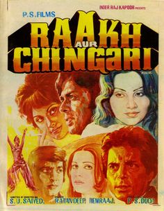 an old movie poster for raah and chingari, starring actors from the film