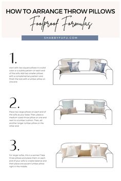 how to arrange throw pillows in the living room