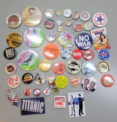 Fun, quirky, eclectic lot of pin buttons! Fast US shipping 30-day warranty. Heineken Beer, Pin Ideas, Vintage Icons, Keepsake Ornaments, Erasers, Vintage Pins, Button Pins, Pin Badges, Collectible Figurines