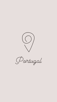 a black and white logo with the word portugal on it's left hand corner