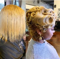 @ChanteNichelle short cut Adult Hairstyles, Black Women Updo Hairstyles, Bleach Hair, Natural Hair Short Cuts, Cut Life, Baddie Tips, Pin Curls, Edgy Short Hair